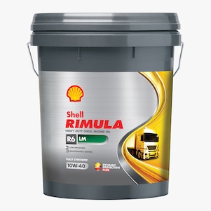 Una bottiglia di Shell Rimula R6 LM