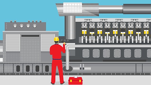 infographic image of man working in industry
