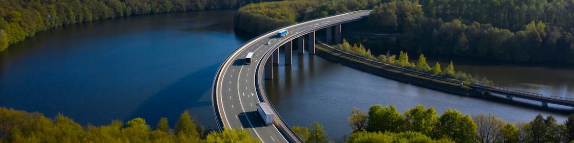 Bridge across biggesee germany