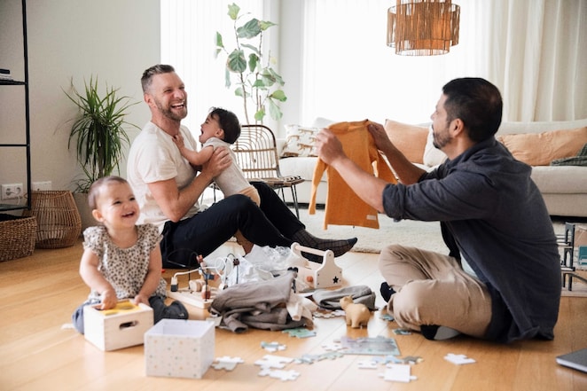 Family, parents with children 
