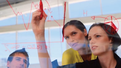 trader, disegnare, indici, grafico