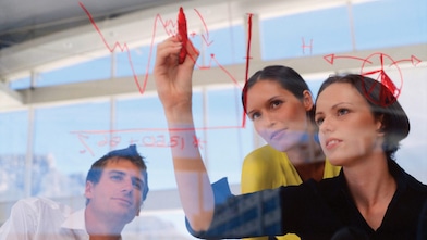 trader, disegnare, indici, grafico